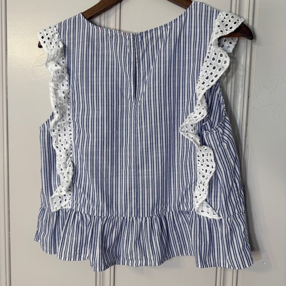 Lilly Pulitzer Blue and White Striped Blouse - Picture 12 of 16